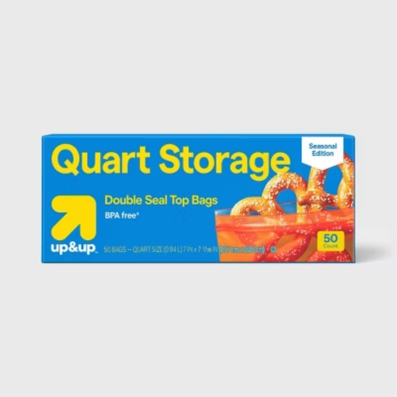 Food Storage Plastic Bag - Back to School - Red Tinted