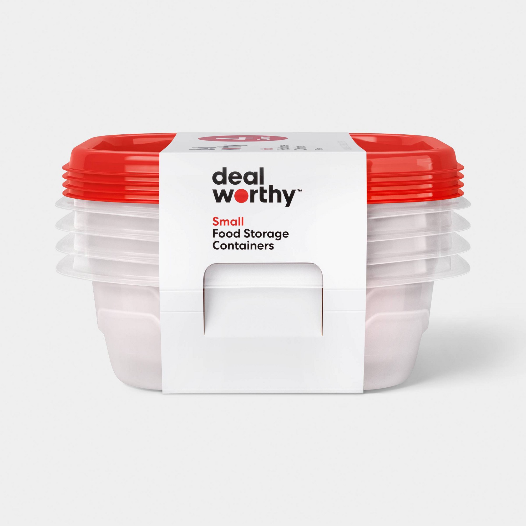 Food Storage Small - 4ct Small Square Food Storage Containers