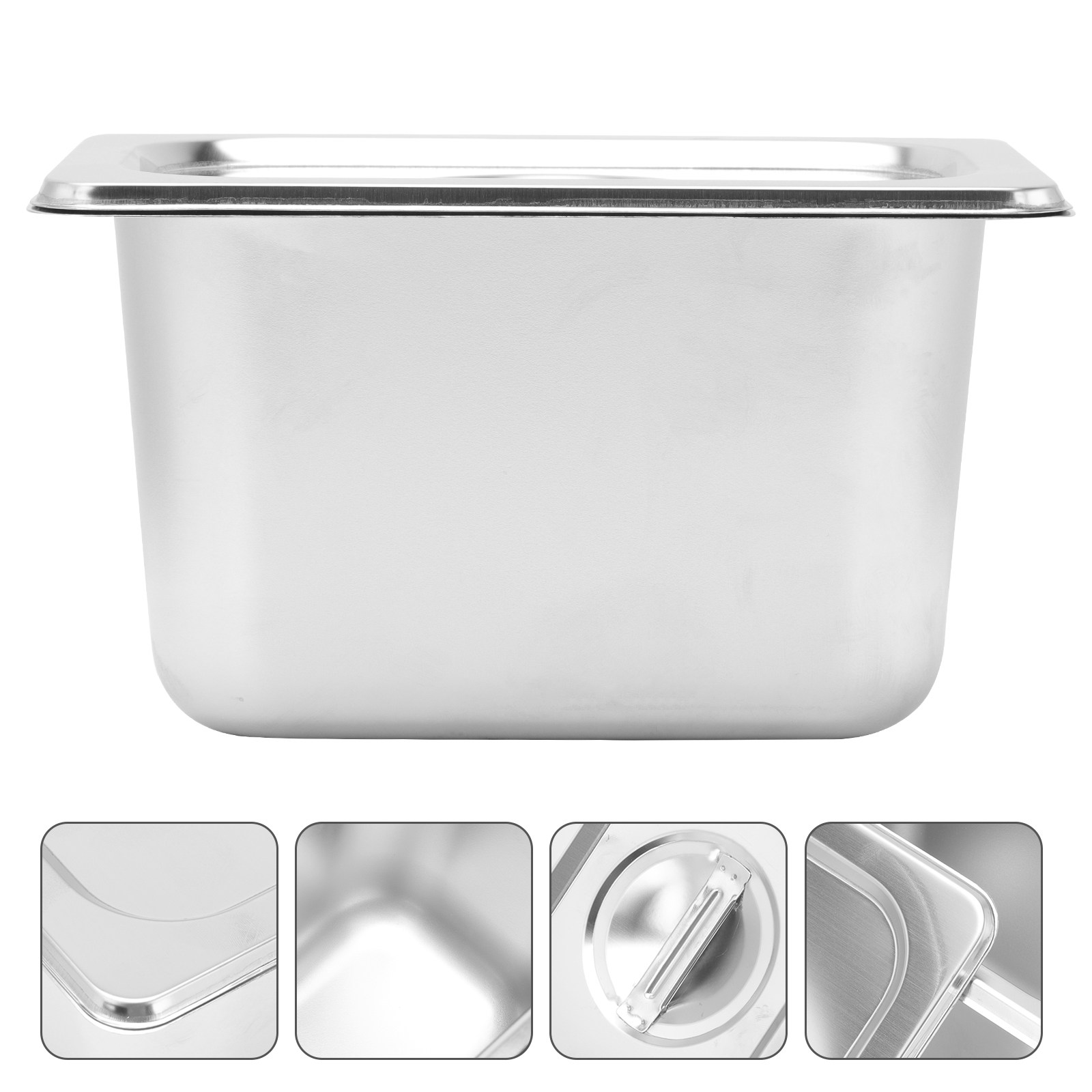 Food Storage Home - 1Set Stainless Steel Serving Basin Premium