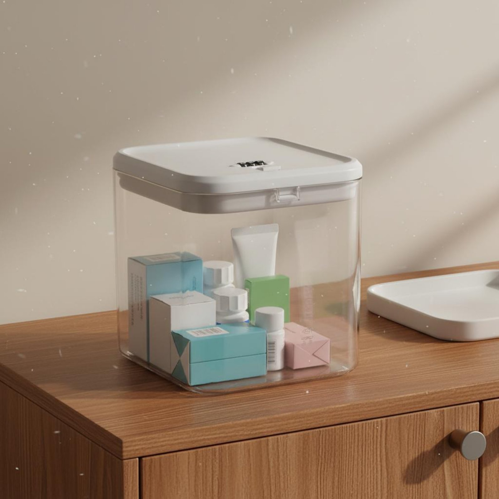 Food Storage In The Kitchen - Clear Lockable Box Versatile Lockable Storage