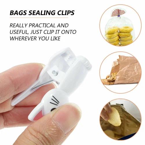Food Storage Plastic Bag - 8Pcs Cat Shape Food Sealing Bag