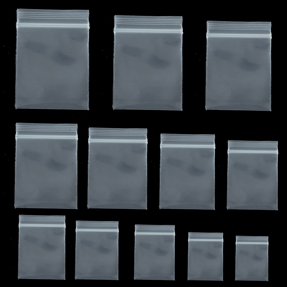 Lock And Lock Food Storage - 100Pieces Transparent Mini Small Plastic Zipper