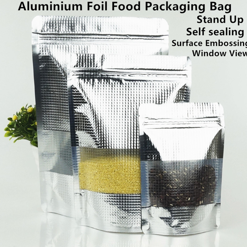 Lock And Lock Food Storage - 100pcs Silver Aluminum-Coated Textured Matte Window