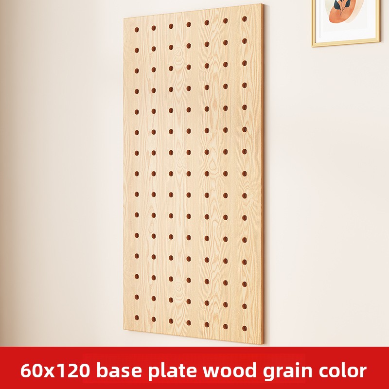 Food Storage And Organizer - Solid Wood Nordic Pegboard Wall Shelf