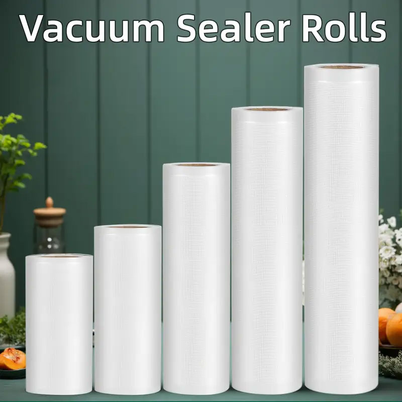 Food Storage Plastic Bag - 500CM Vacuum Seal Bags Roll Non-Slip