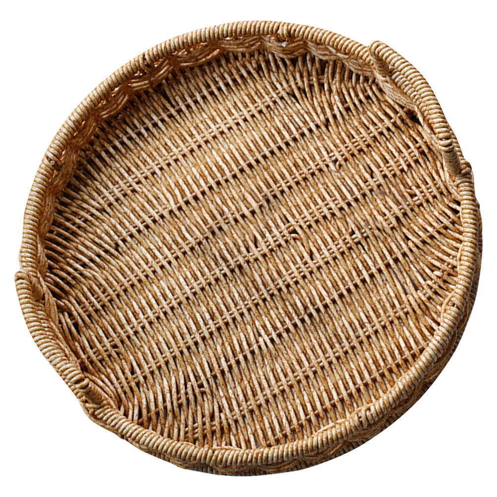 Food Storage Home - Round Woven Bread Basket Imitation Rattan