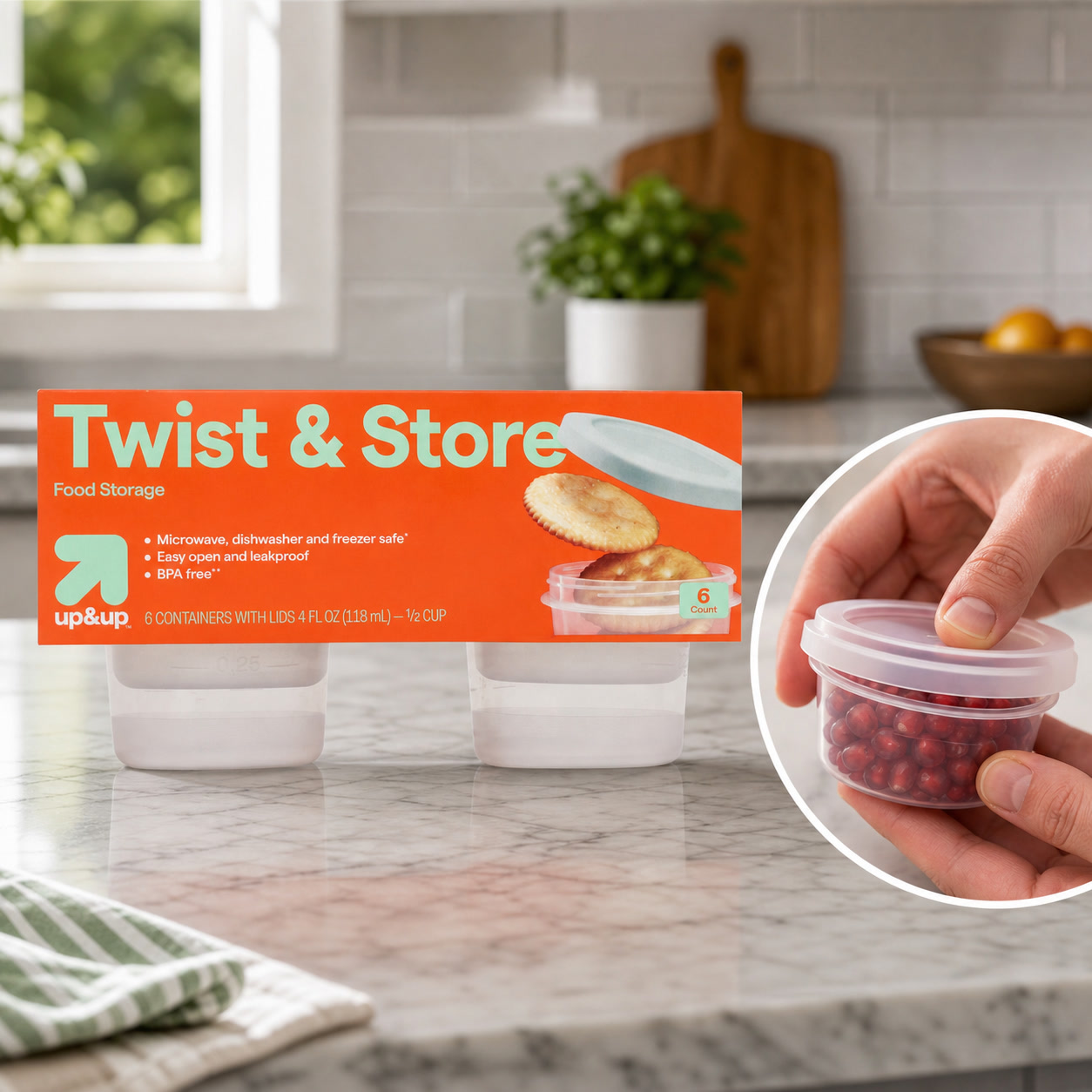 Lock And Lock Food Storage - 6ct Round Twist-Lock Food Storage Containers,