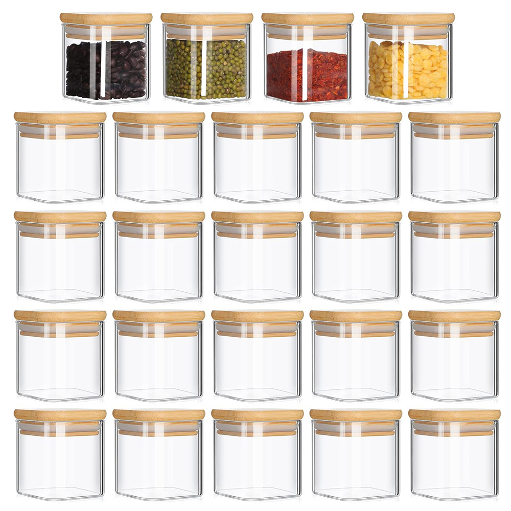 4oz 6Packs Glass Jars Set with - огляд і ціна Food Storage Jar Labels
