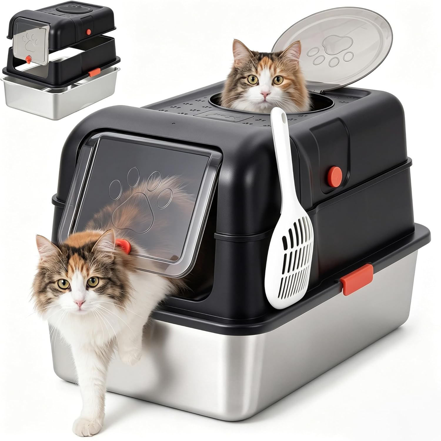 Enclosed Stainless Steel Litte - огляд і ціна Food Storage Xl