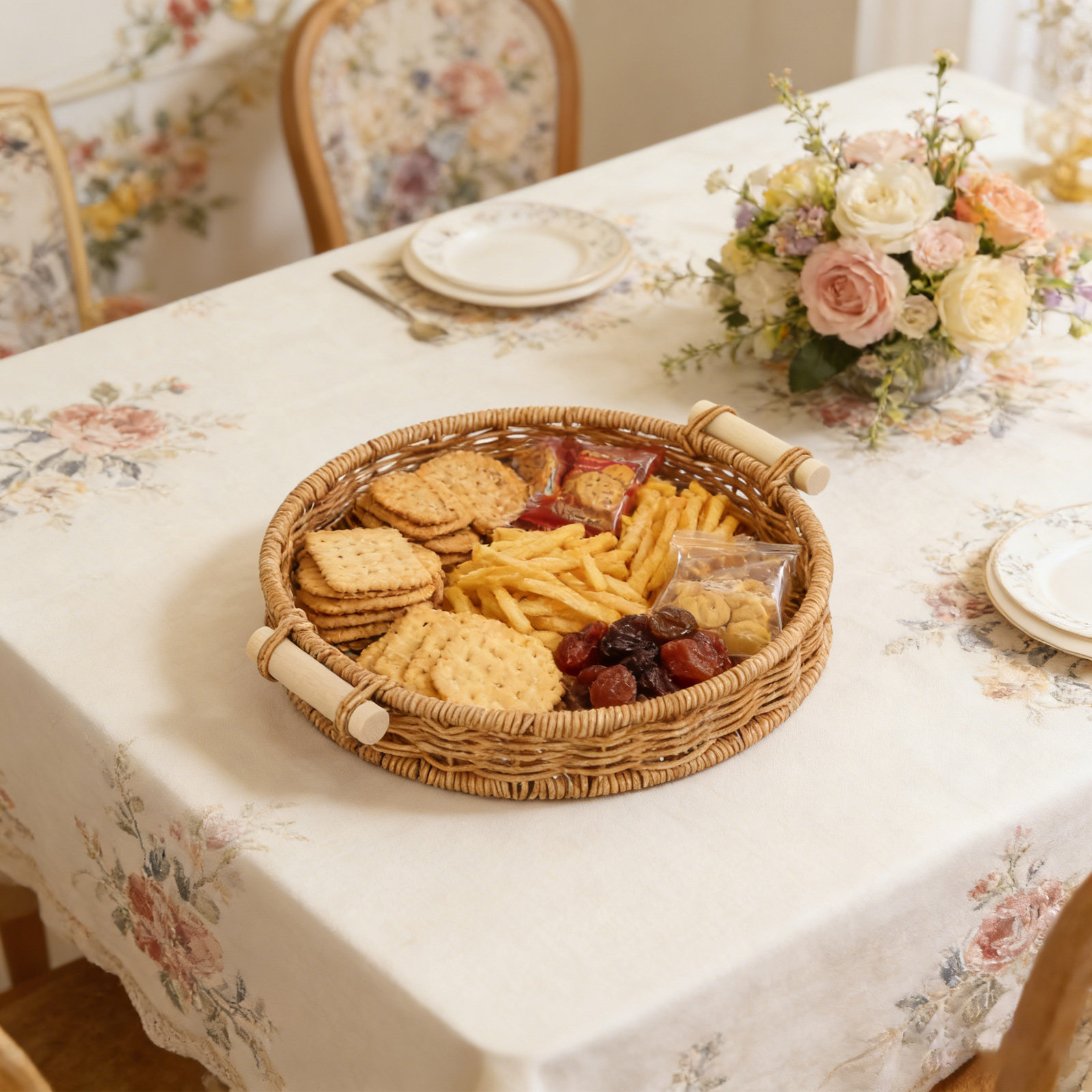 Imitation Rattan Bread Basket  - огляд і ціна Food Storage Home