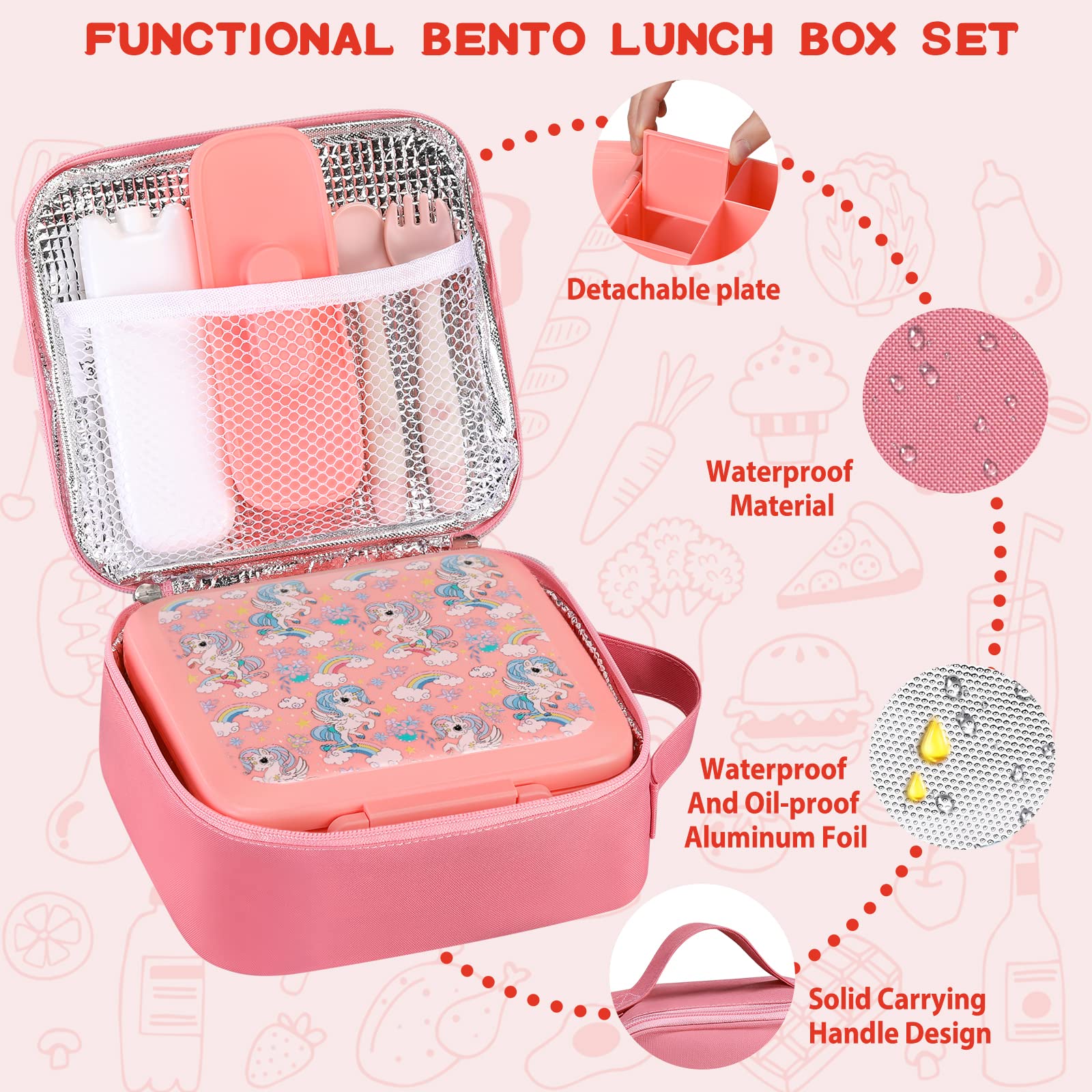 Bento Lunch Box for Kids With  - огляд і ціна Food Storage Vacuum Seal Bags