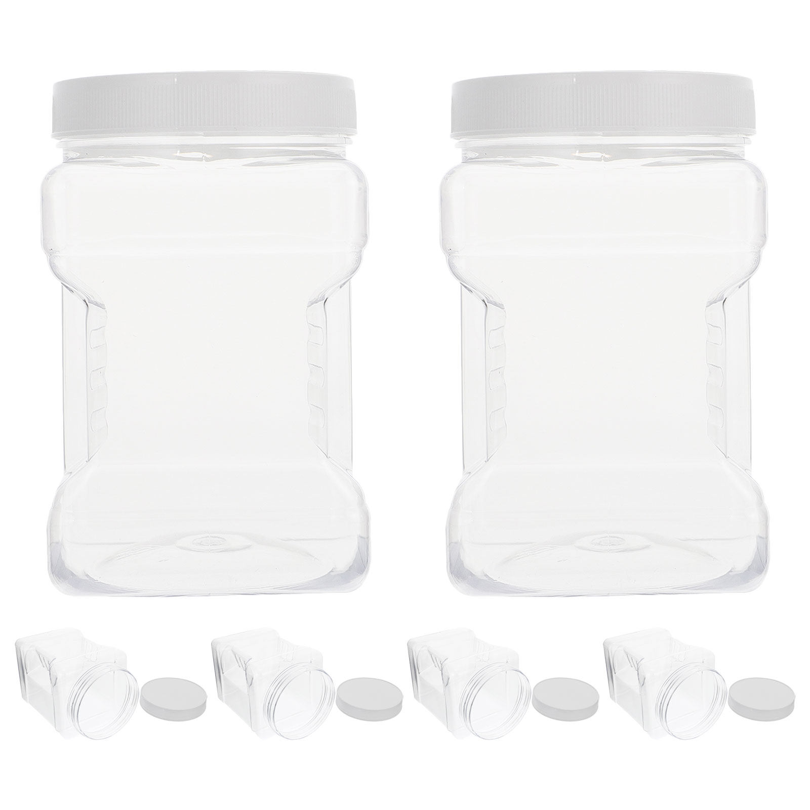 6Pcs Transparent Square Canist - огляд і ціна Food Storage In The Kitchen
