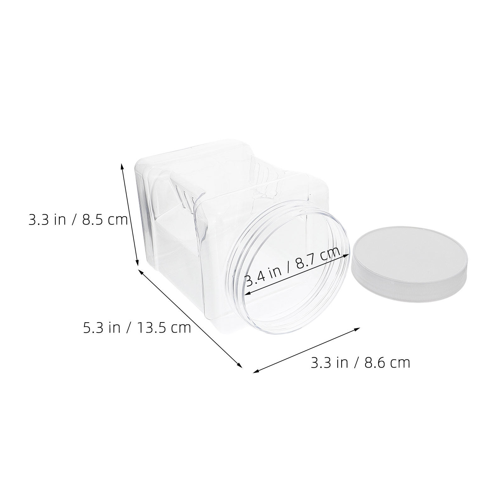 6Pcs Transparent Square Canist - огляд і ціна Food Storage In The Kitchen