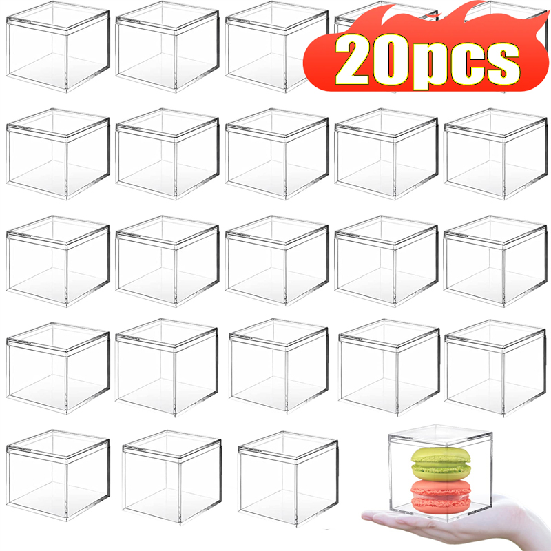 1-20pcs Transparent Acrylic Bo - огляд і ціна Xmas Food Storage Containers