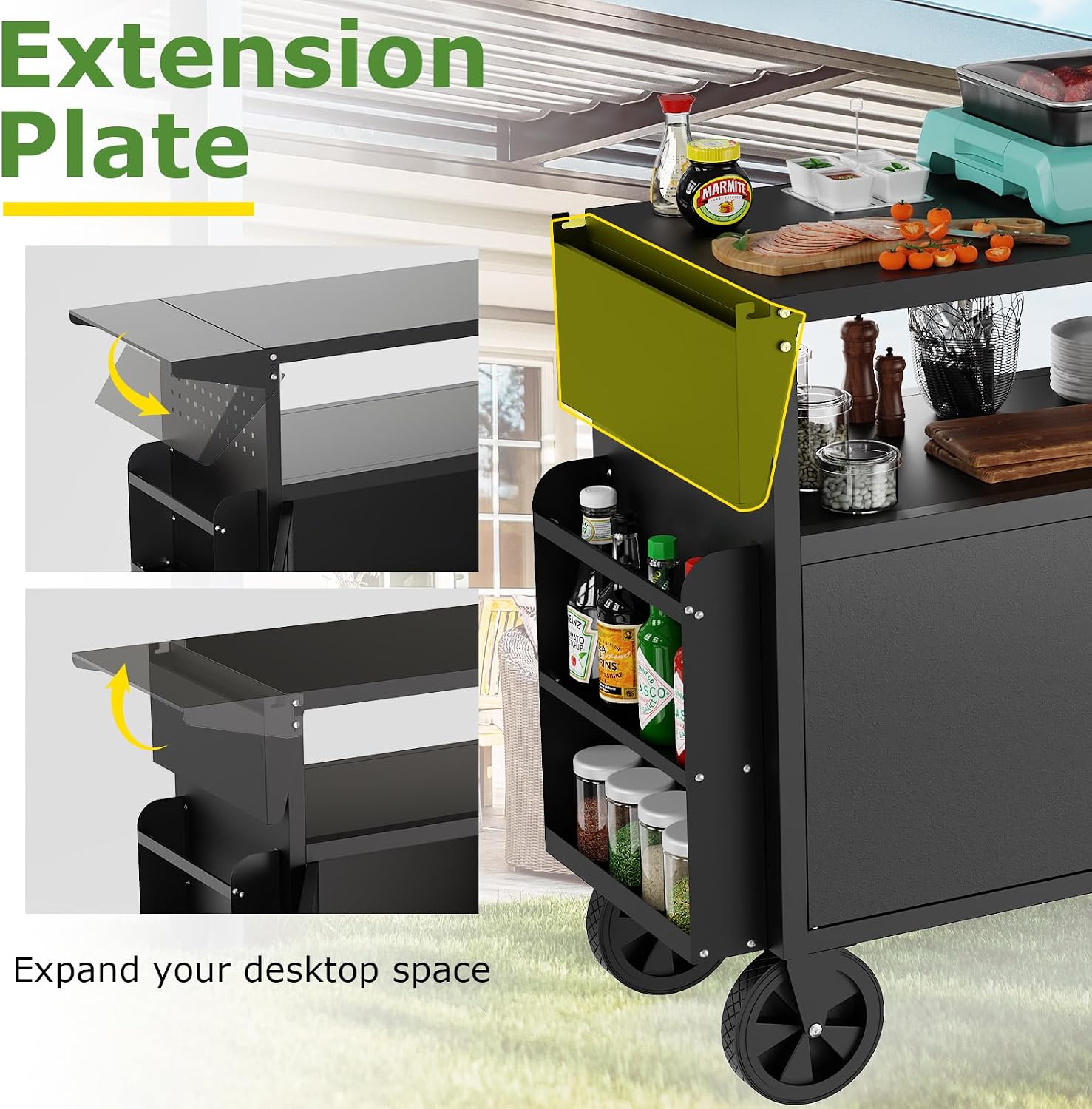 Outdoor Grill Cart Table With  - огляд і ціна Food Storage In The Kitchen