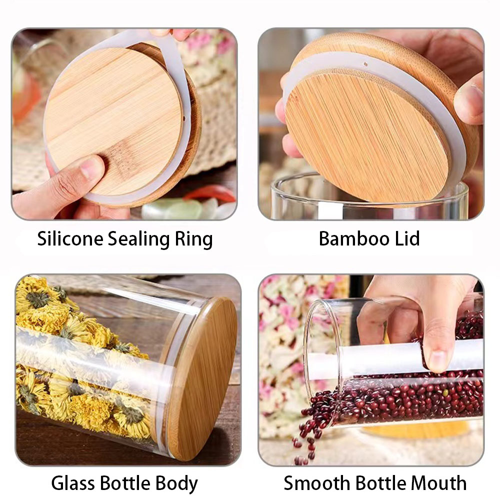 4/8pcs 250ml 500ml 1000ml Glas - огляд і ціна Food Storage Drums