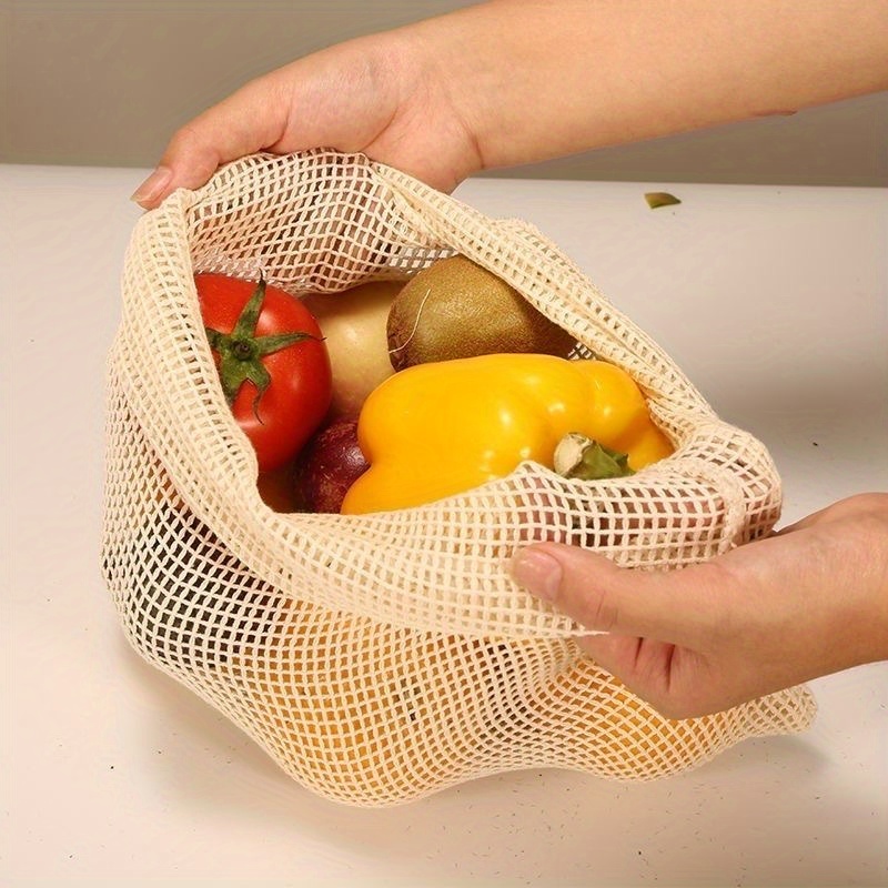 1pc Cotton Mesh Reusable Produ - огляд і ціна Produce Bag Reusable Mesh