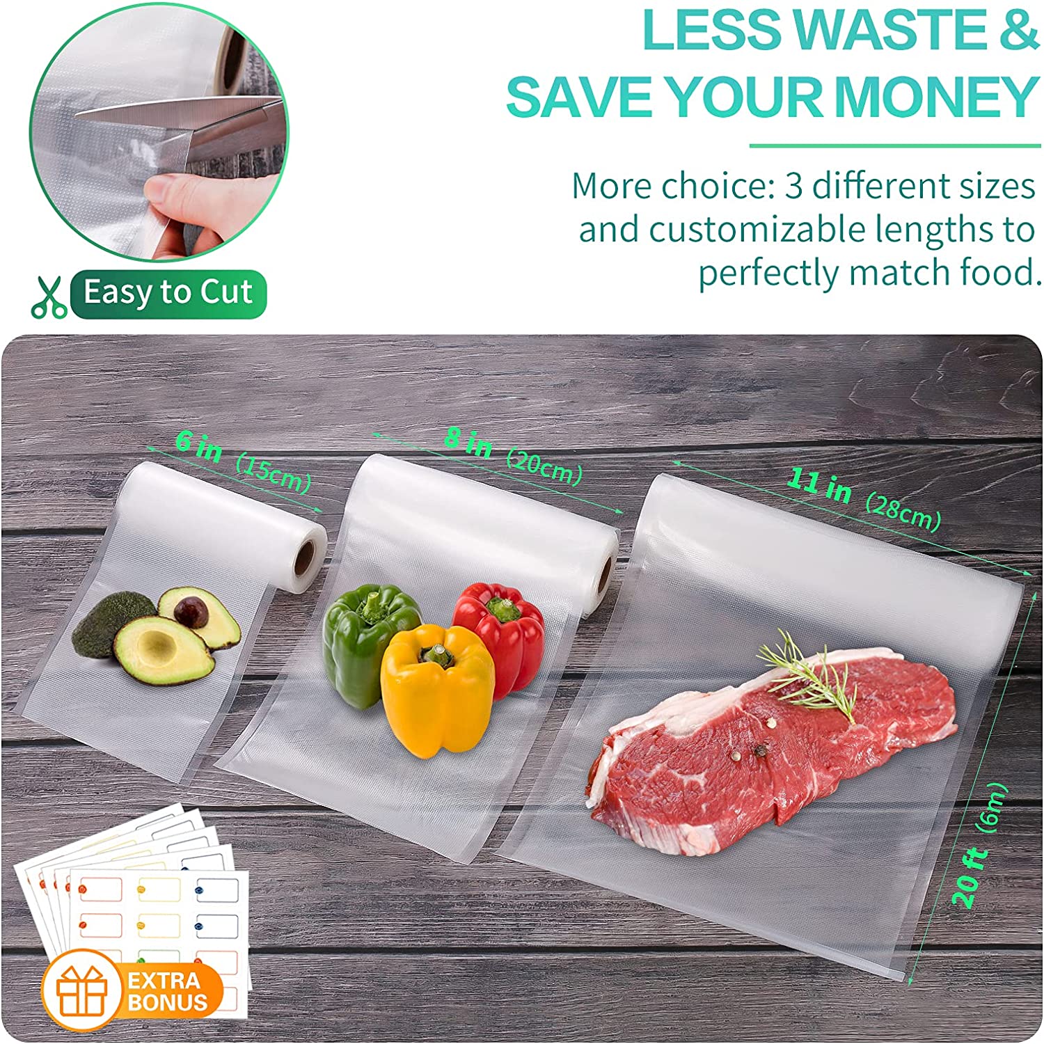 Kitchen Bags For Vacuum Food V - огляд і ціна Food Storage Vacuum Seal Bags