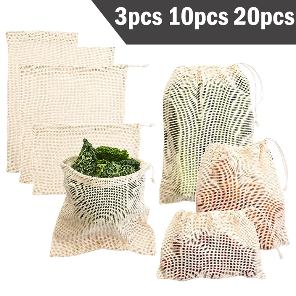 3 6 10pcs Reusable Produce Bag - огляд і ціна Produce Bag Reusable Mesh