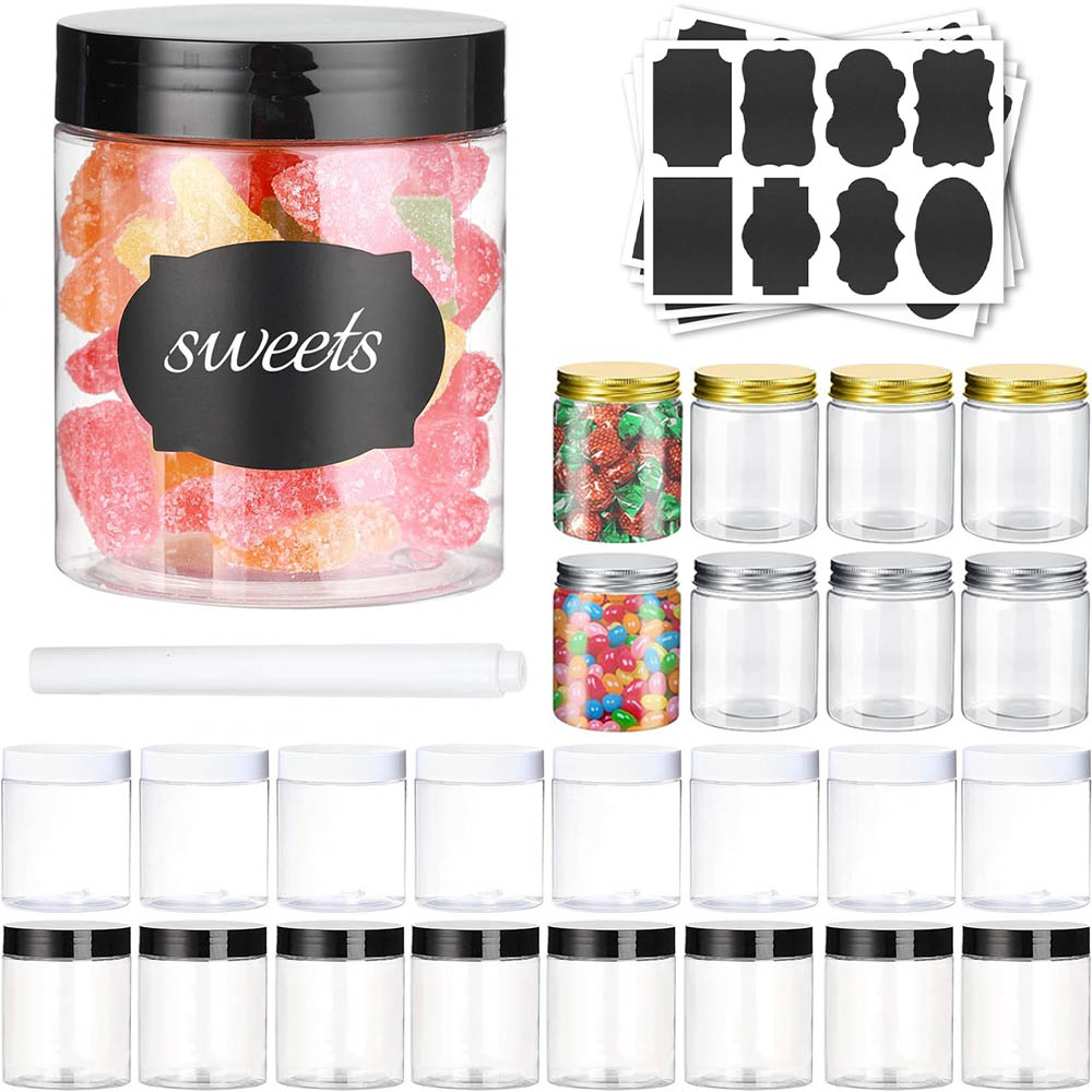 8OZ Plastic Jars with Lids, Cl - огляд і ціна Food Storage Not Plastic