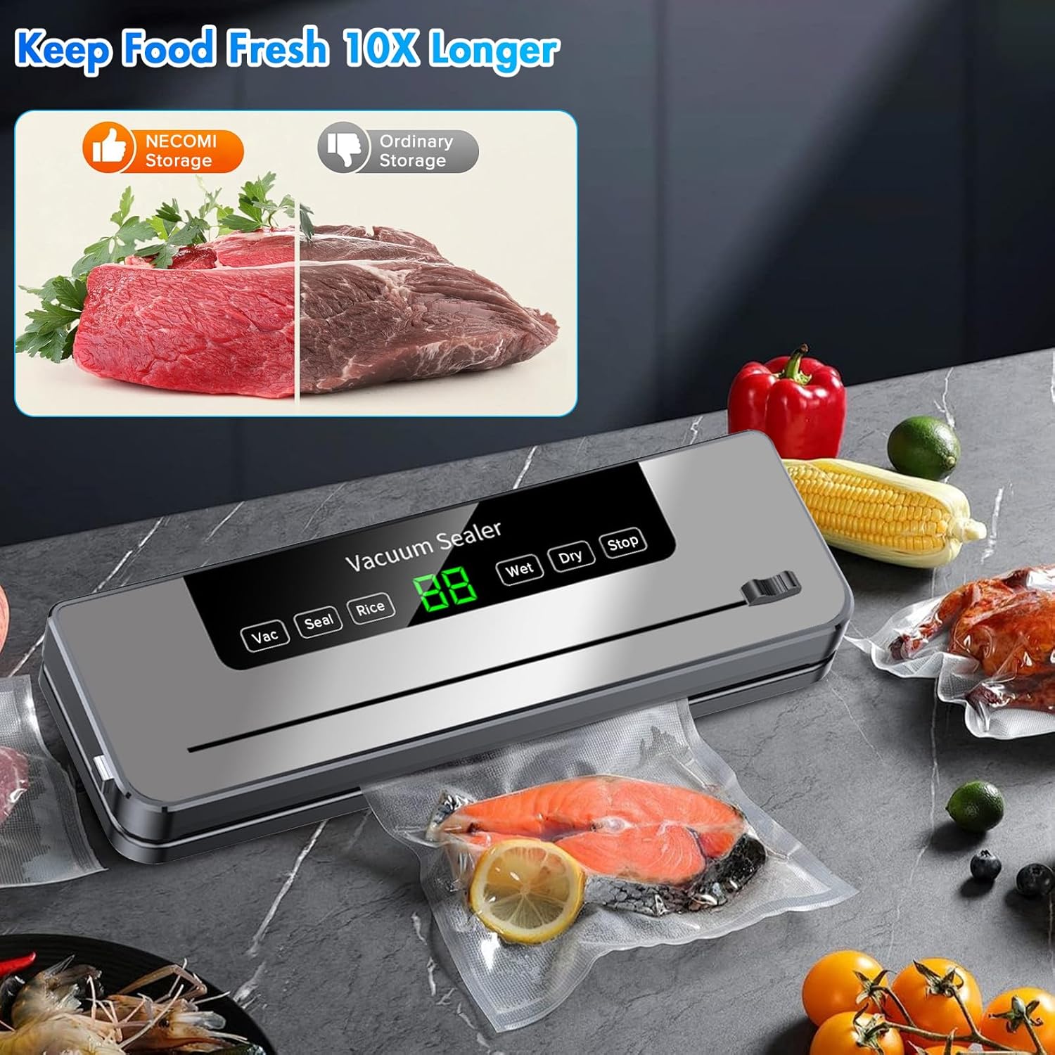 Vacuum Sealing Machine with 10 - огляд і ціна Food Storage Vacuum Seal Bags