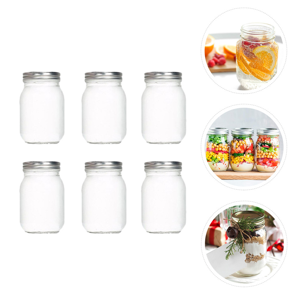 6Pcs Transparent Round Glass J - огляд і ціна Food Storage In The Kitchen