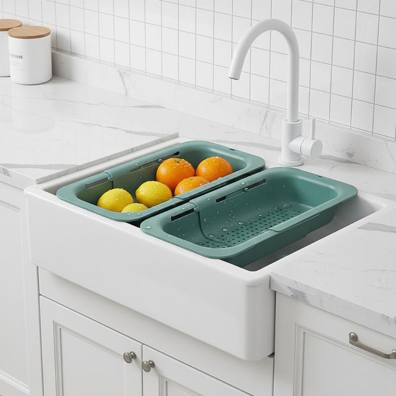 Telescopic Drain Basket, Light - огляд і ціна Food Storage Non Toxic