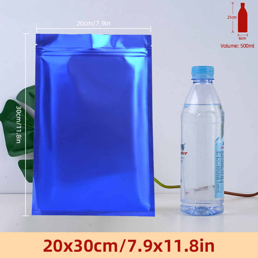 100pcs Matte Blue Foil Zipper  - огляд і ціна Food Storage Small
