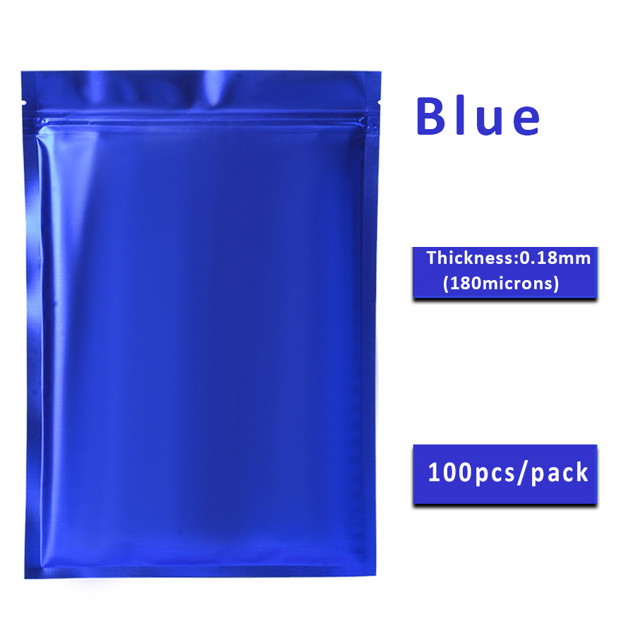 100pcs Matte Blue Foil Zipper  - огляд і ціна Food Storage Small
