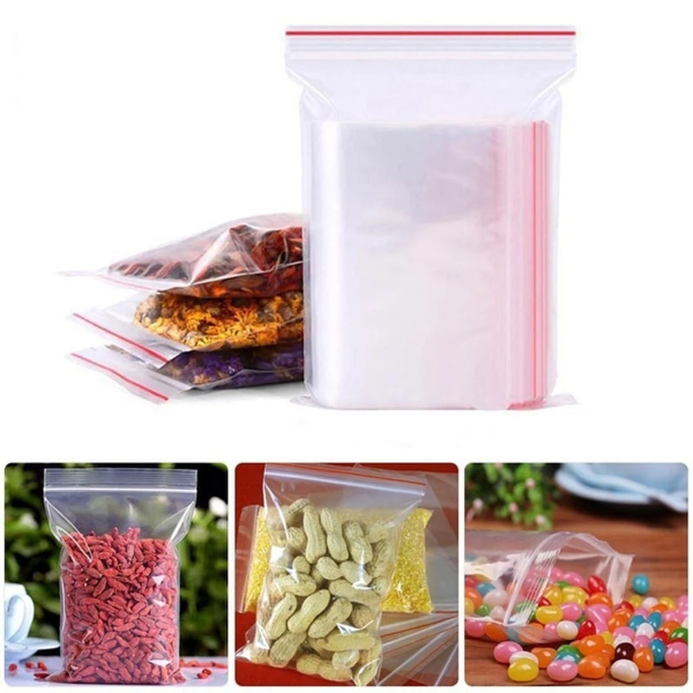 100-1000Pcs Reclosable Transpa - огляд і ціна Lock And Lock Food Storage