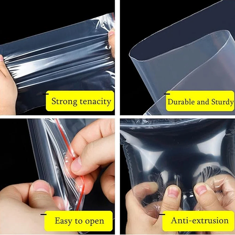 100-1000Pcs Reclosable Transpa - огляд і ціна Lock And Lock Food Storage