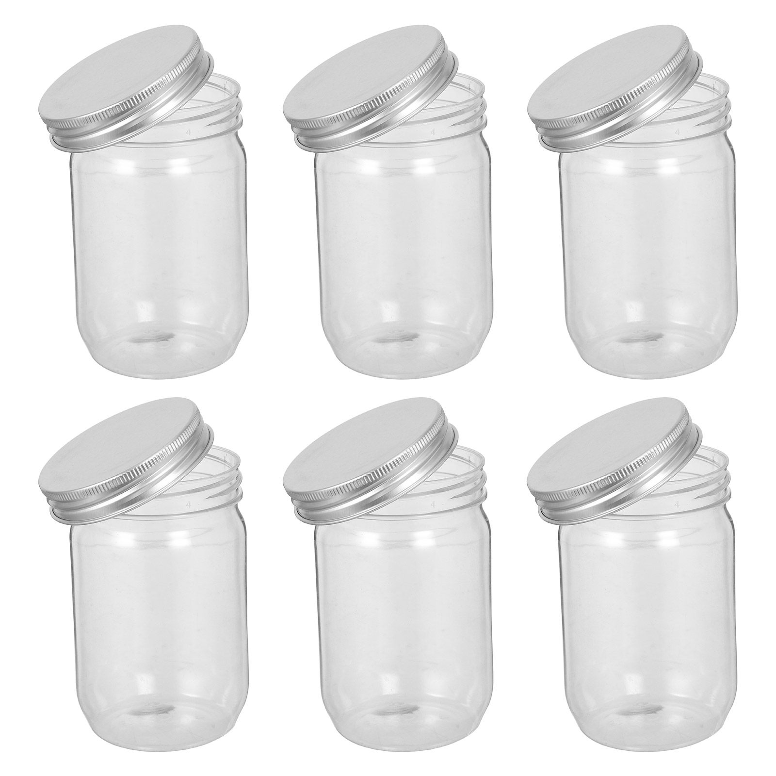 6Pcs Clear Plastic Mason Jars  - огляд і ціна Food Storage Home