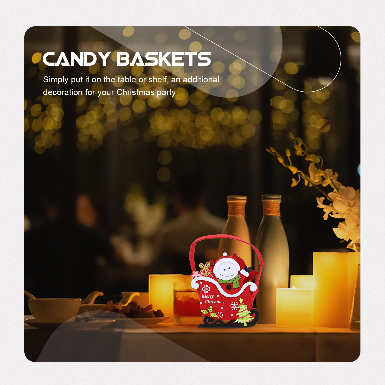 1Pcs Christmas Candy Basket Xm - огляд і ціна Xmas Food Storage Containers