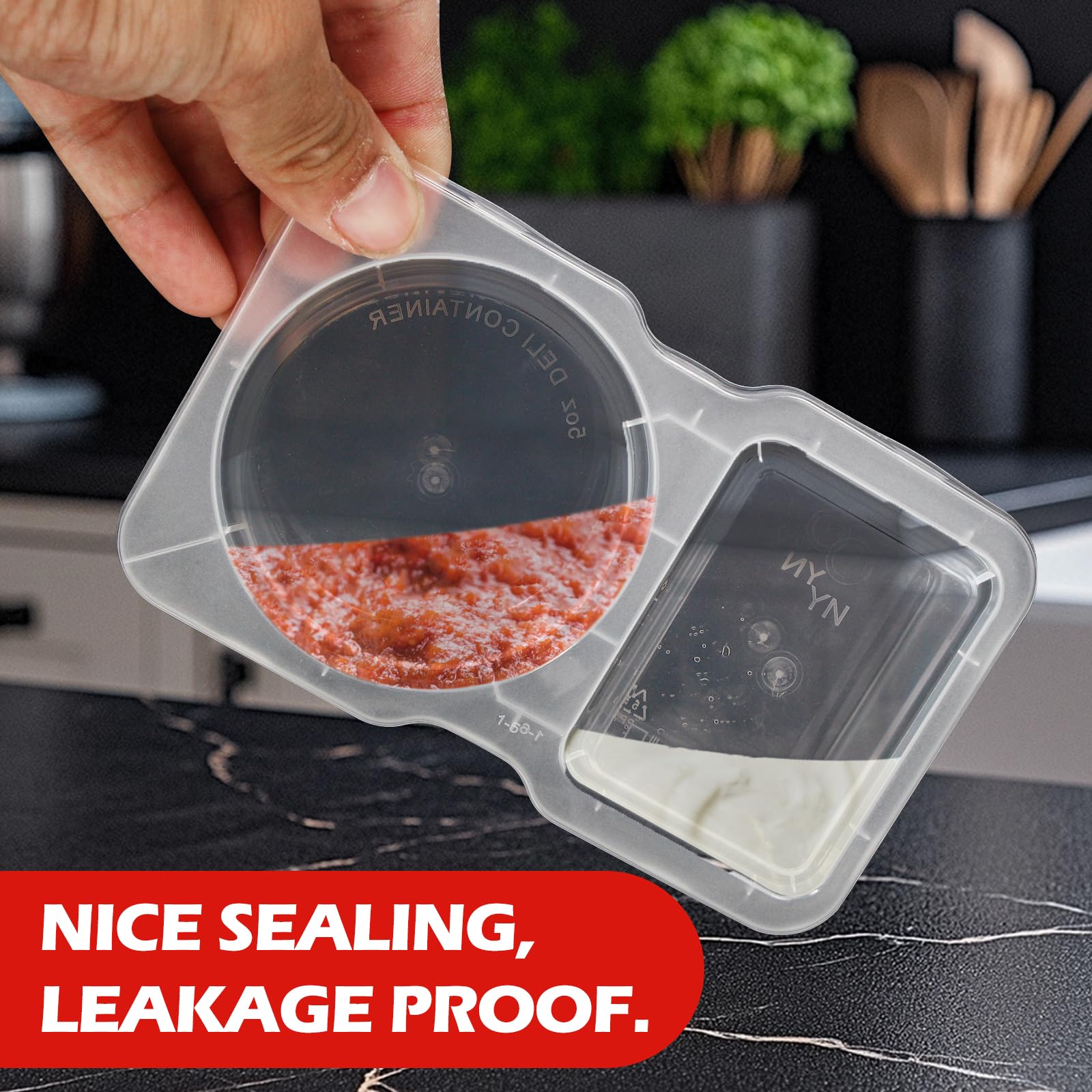 Reusable Plastic Sauce Contain - огляд і ціна Food Storage Small