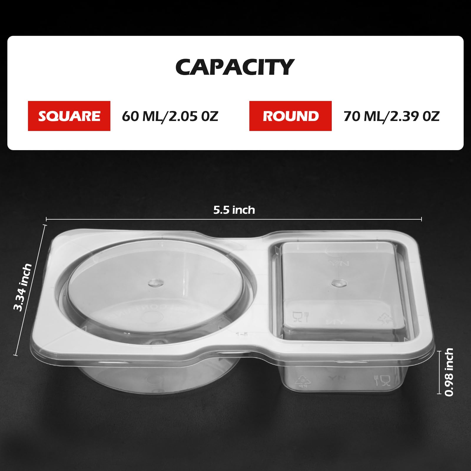 Reusable Plastic Sauce Contain - огляд і ціна Food Storage Small